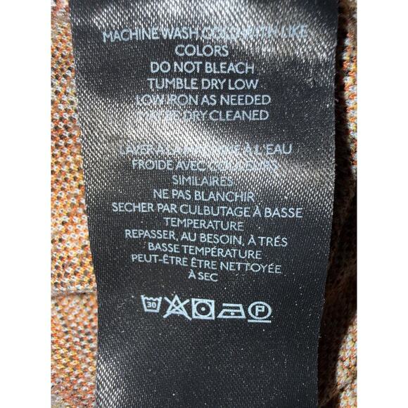 Urban Outfitters Bryn Pull-On Flare Pant in Orange Zigzag Womens Size Small - Picture 9 of 10